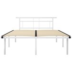 vidaXL Cadre de lit Blanc Métal 160x200 cm