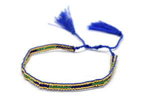 Fin bracelet perles miyuki Bleu nuit