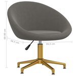 vidaXL Chaises à manger lot de 6 gris foncé velours