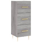 vidaXL Buffet haut Sonoma gris 34 5x34x180 cm Bois d'ingénierie