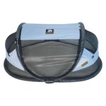 DERYAN Lit d'enfant voyage escamotable Baby Luxe à moustiquaire Bleu