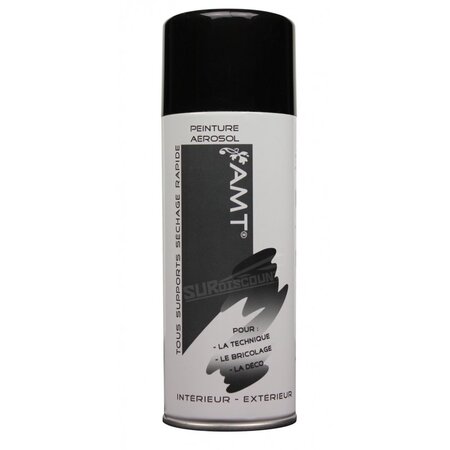 Bombe de peinture noir brillant 330ml - amt