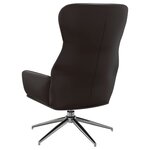 vidaXL Chaise de relaxation avec tabouret Marron brillant Similicuir
