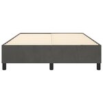 vidaXL Sommier à ressorts de lit Gris foncé 140x190 cm Velours