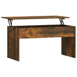 vidaXL Table basse Chêne fumé 102x50 5x52 5 cm Bois d'ingénierie