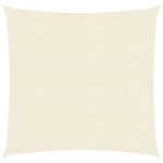 vidaXL Voile d'ombrage 160 g/m² Crème 5x5 m PEHD