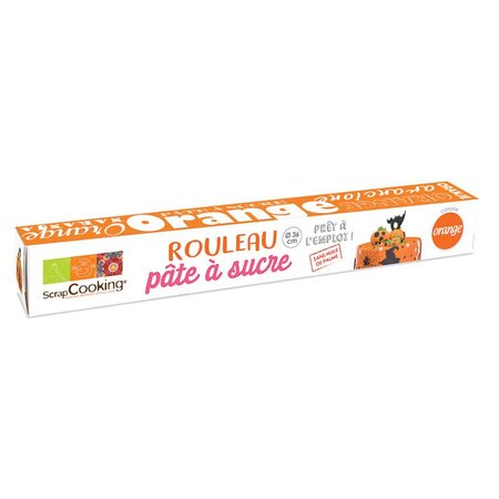 Pâte à sucre en rouleau orange ø 36 cm - 430 g