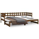 vidaXL Lit coulissant Marron miel 2x(90x200) cm Bois de pin solide