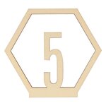 Set 15 Chiffres 10 5X10 Cm - Bois