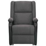 vidaXL Fauteuil de massage inclinable Gris foncé Tissu