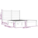 vidaXL Cadre de lit Marron miel Bois de pin massif 140x200 cm