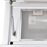 vidaXL Hotte Verre trempé Blanc 600 mm
