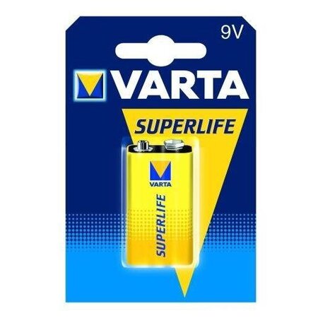 Blister de 1 pile saline superlife 2022 9v e-block 6f22 varta