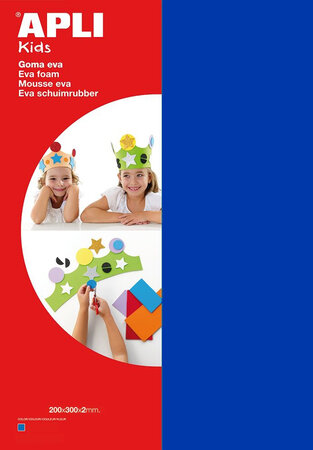 Mousse eva thermoformable a4 bleu 1 feuille
