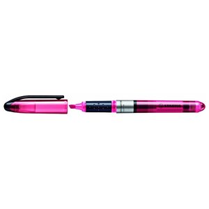 Surligneur navigator de poche pointe biseautée rose x 10 stabilo