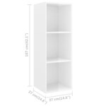 vidaXL Meubles TV muraux 2 Pièces Blanc brillant Aggloméré