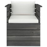 vidaXL Salon palette de jardin 6 Pièces avec coussins Bois de pin massif