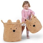 Childhome panier de rangement teddy 40x40x40 cm beige