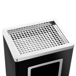 vidaXL Poubelle à cendrier d'hôtel 45 L Acier Noir
