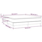 vidaXL Lit à sommier tapissier avec matelas Bleu 160x200 cm Tissu