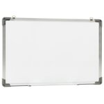 vidaXL Tableau blanc magnétique effaçable à sec Blanc 50x35 cm Acier
