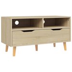 vidaXL Meuble TV Chêne sonoma 90x40x48 5 cm Aggloméré