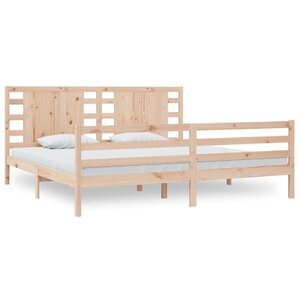 vidaXL Cadre de lit Bois de pin massif 200x200 cm