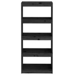 vidaXL Bibliothèque/Séparateur de pièce Noir 60x30x135 5 cm Pin solide