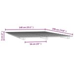 vidaXL Cadre de lit Noir 140x190 cm Bois de pin massif