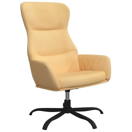 vidaXL Chaise de relaxation Crème Similicuir daim