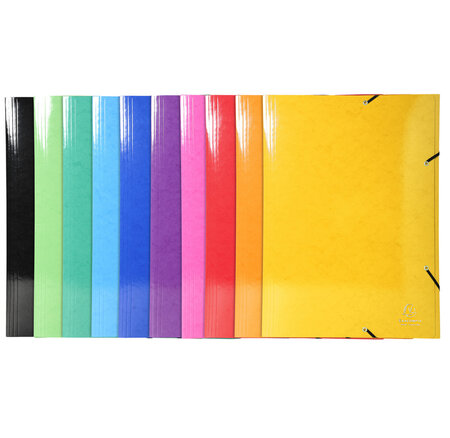 Chemise À Élastiques Maxi Capacity Carte Lustrée Pelliculée 600gm2 - Iderama - A3 - X 10 - Exacompta