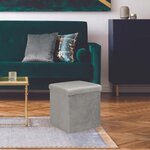 Pouf coffre de rangement velours côtelé giullia