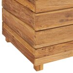 vidaXL Lit surélevé 150x40x72 cm Bois massif de teck et acier