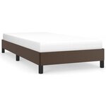 vidaXL Cadre de lit Marron 90x200 cm Similicuir