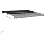 vidaXL Auvent manuel rétractable avec LED 4 5x3 5 m Anthracite