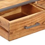 vidaXL Table basse 75 x 75 x 35 cm Bois solide d'acacia