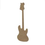 4 guitares en bois MDF à décorer - 15 cm