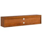 vidaXL Meuble TV mural 135x30x30 cm Bois de teck massif