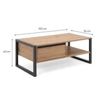 Table basse en bois Gris Naturel