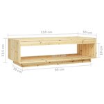 vidaXL Table basse 110x50x33 5 cm Bois de sapin massif