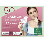 Paquet De 50 Flashcards Sous Film + Anneau - Bristol Dots Perforé - Format A6 - X 19 - Exacompta
