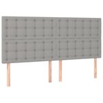 vidaXL Sommier tapissier matelas et LED Gris clair 160x200 cm Tissu