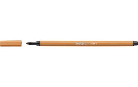 Feutre de dessin pen 68 pointe moyenne 1 mm ocre foncé stabilo