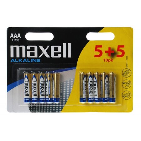 Piles alkaline aaa lr03 5+5 - maxell