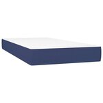 vidaXL Lit à sommier tapissier avec matelas Bleu 90x200 cm Tissu