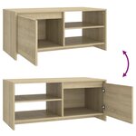 vidaXL Table basse Chêne sonoma 102x50x45 cm Bois d'ingénierie