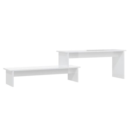 vidaXL Meuble TV Blanc brillant 180x30x43 cm Aggloméré