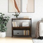 vidaXL Bibliothèque chêne fumé 80x30x78 5 cm bois d'ingénierie et fer