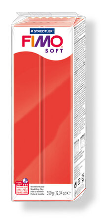Pâte Fimo 350 g Soft Rouge indien 8022.24 - Fimo