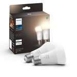 Philips hue blanc ampoules led connectées e27 - compatible bluetooth pack de 2